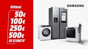MediaWorld, ecco i Samsung Days: fino a 500 di sconto sugli elettrodomestici