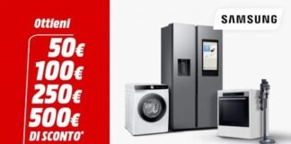 MediaWorld, ecco i Samsung Days: fino a 500 di sconto sugli elettrodomestici